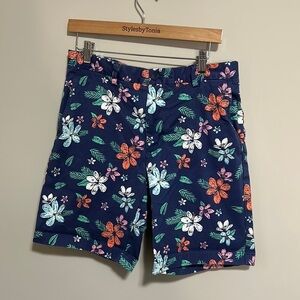 Vineyard Vines Breaker Men's Navy Floral Chino Short Slit Pockets Flat Front 32